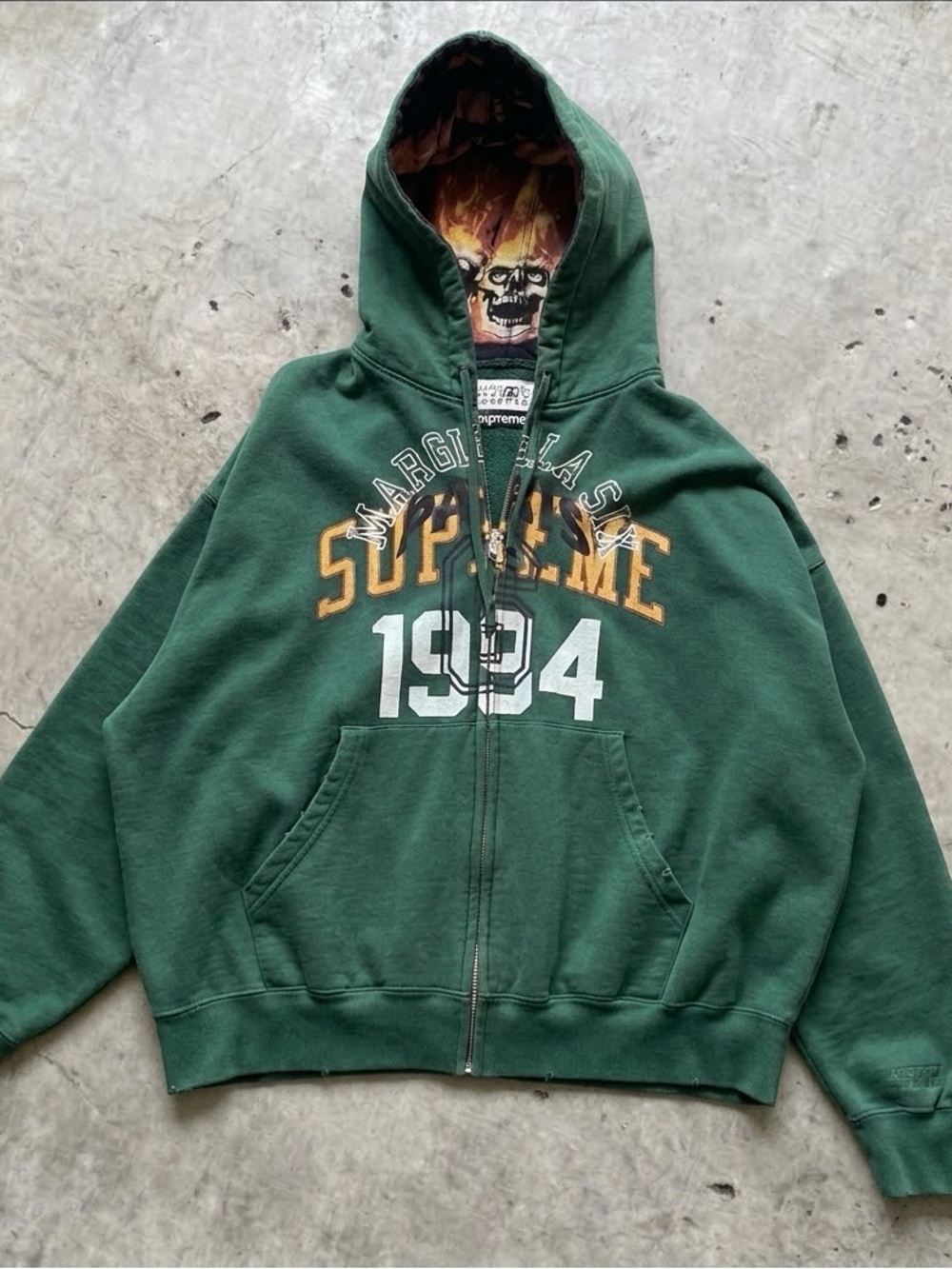 Supreme × Maison Margiela zip up hoodie